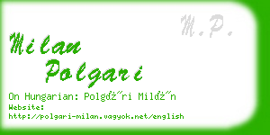 milan polgari business card